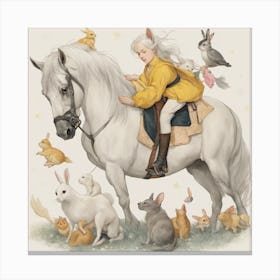 Girl On A Horse Canvas Print