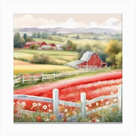 Red Barn Canvas Print