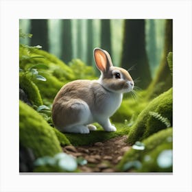 Rabbit In The Forest 63 Canvas Print