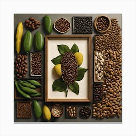 Montage Of Food Canvas Print
