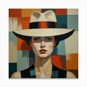 Woman in a Hat 7 Canvas Print