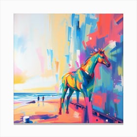 Horse On The Beach Canvas Print