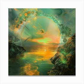 Psychedelic Sunset Canvas Print