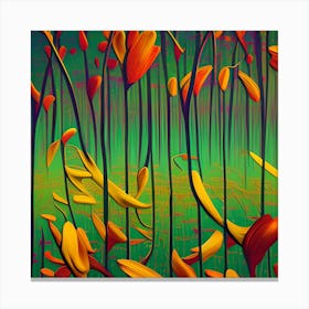 Golden Blossoms Canvas Print