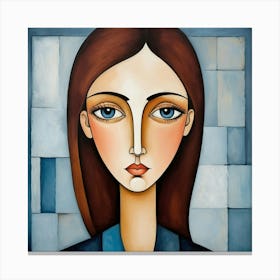 Contemporary Artwork Inspired By Amadeo Modigliani Art print 3 Canvas Print