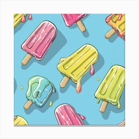 Ice Cream Pops 3 Canvas Print