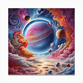 Space Painting Canvas Print