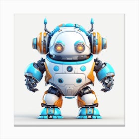 Robot 3d Illustration Canvas Print