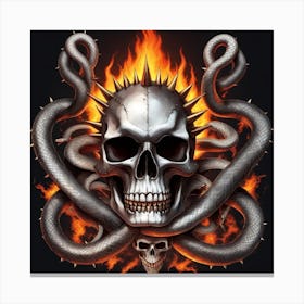 Skull And Scorpion Canvas Print
