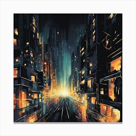 Futuristic City 3 Canvas Print