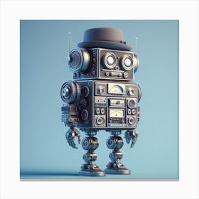Robot In Hat Canvas Print