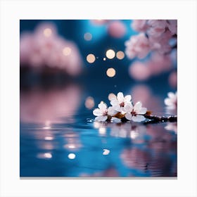 Lights on the Cherry Blossom Lake Canvas Print