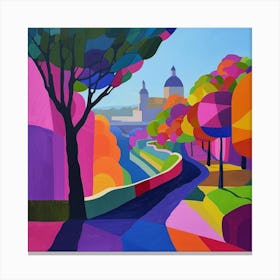 Abstract Park Collection Luxembourg Gardens Paris 1 Canvas Print