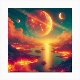 Moon of fire 1 Canvas Print