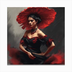 Flamenco Dancer Canvas Print