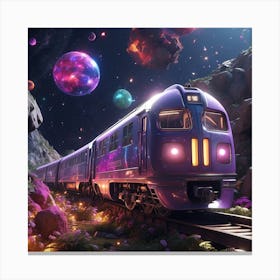 Train In Space Canvas Print