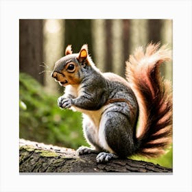 Squirrel In The Forest 108 Canvas Print