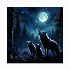 Howling Wolf art print 1 Canvas Print