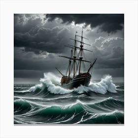 Wings Over Waves: A Seascape of Survival Canvas Print