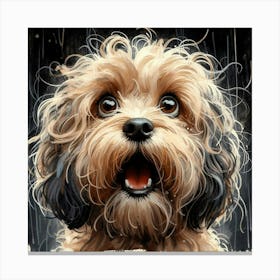 Dog In The Rain 3 Canvas Print