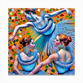 When Dancers Are Blue Canvas Print