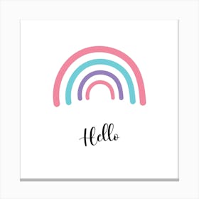 cute colorful hand drawn rainbow Canvas Print