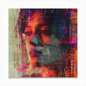 Abstract Image Of A Woman'S Face Canvas Print