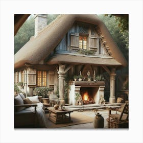 Cottage In The Woods 1 Canvas Print