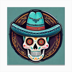 Day Of The Dead Skull 31 Canvas Print