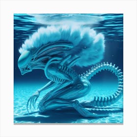 Alien Stalking Under Water Canvas Print