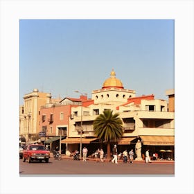 Street Scene - Street Scene Stock Videos & Royalty-Free Footage Canvas Print