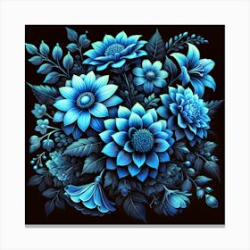 Blue Flowers Canvas Print