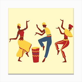 African Dancers Canvas Print