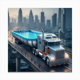 Pool Truck Canvas Print