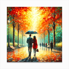 Walk in the park_acrylic painting Canvas Print