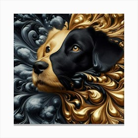 Abstract Dog Painting Canvas Print