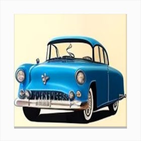 Classic Blue Car 1 Canvas Print