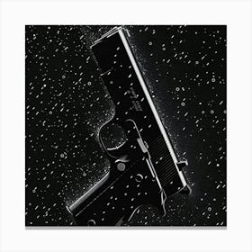 Gun In The Rain Canvas Print