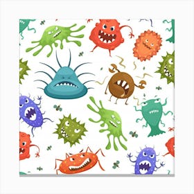 Cartoon Monsters Canvas Print