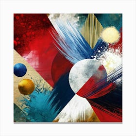 Abstract Painting in Bold Elegance Palette Canvas Print