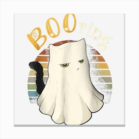 Funny Booring Halloween Pun Cat Lover For Men Canvas Print