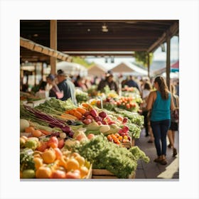 Farmers Market paintings art print Canvas Print