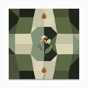 Geometric Flower Canvas Print