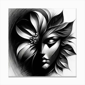 Black And White Painting Canvas Print