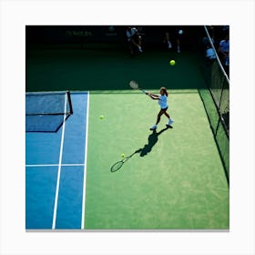 Tennis Player In Action Canvas Print