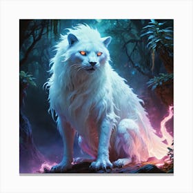 Ghost Glowing Ghost Animal 4 Canvas Print