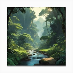 Deep in the Jungle Canvas Print