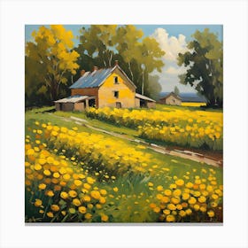 Yellow Dandelions Canvas Print