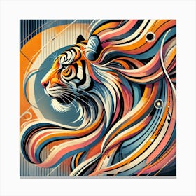 Abstract Tiger Canvas Print