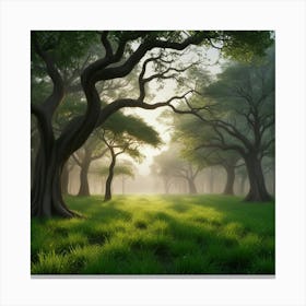 Foggy Forest Canvas Print